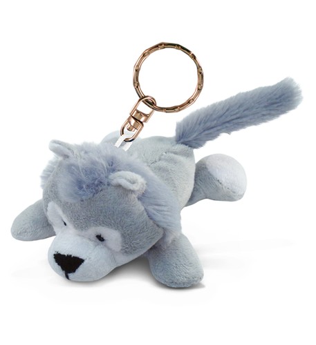 Plush keychain wolf - -,