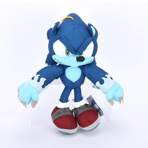 Blue hedgehog plush stuffed - blue,